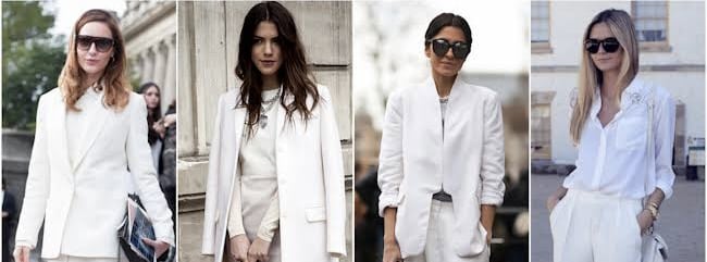 look total white Feminino