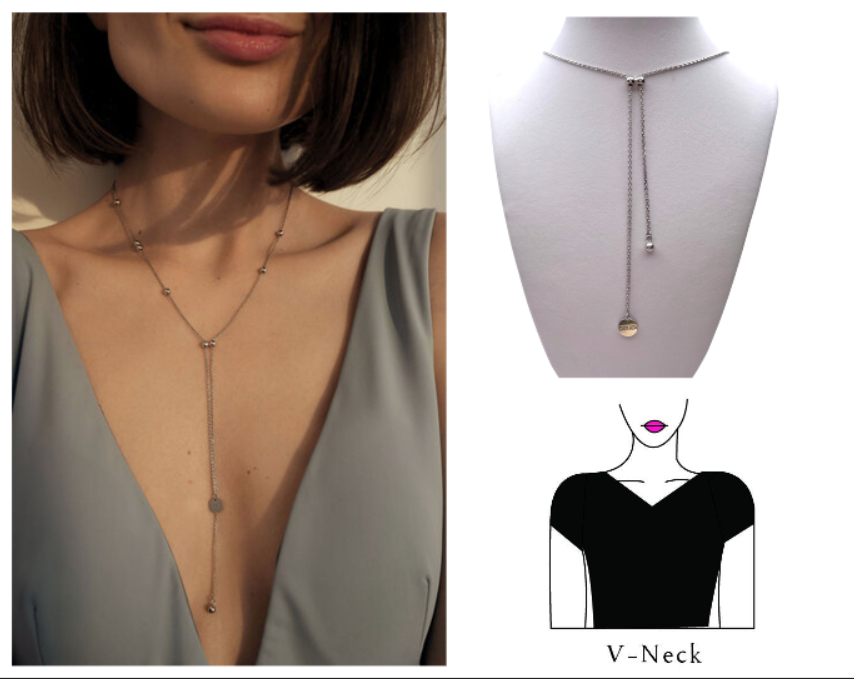 fashion woman look with necklaces