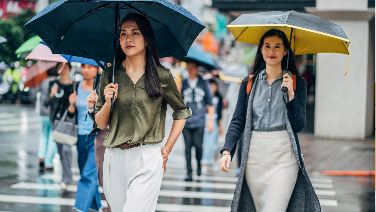 fashion woman look rain