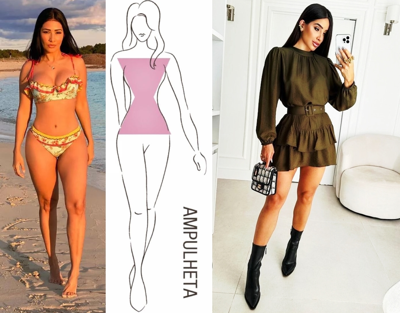 look para corpo ampulheta Feminino