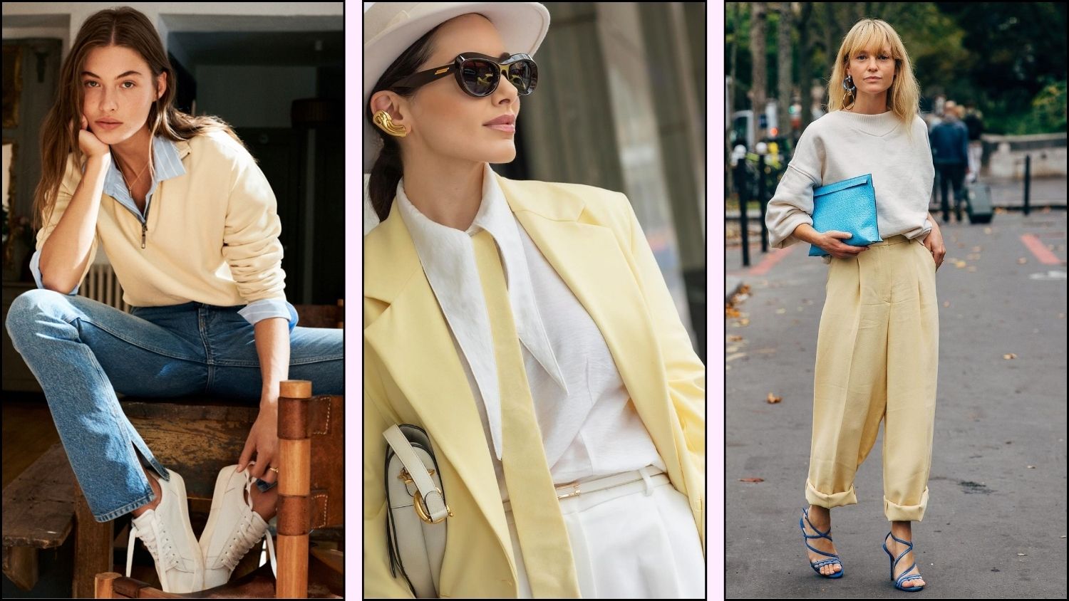 fashion woman look yellow pants