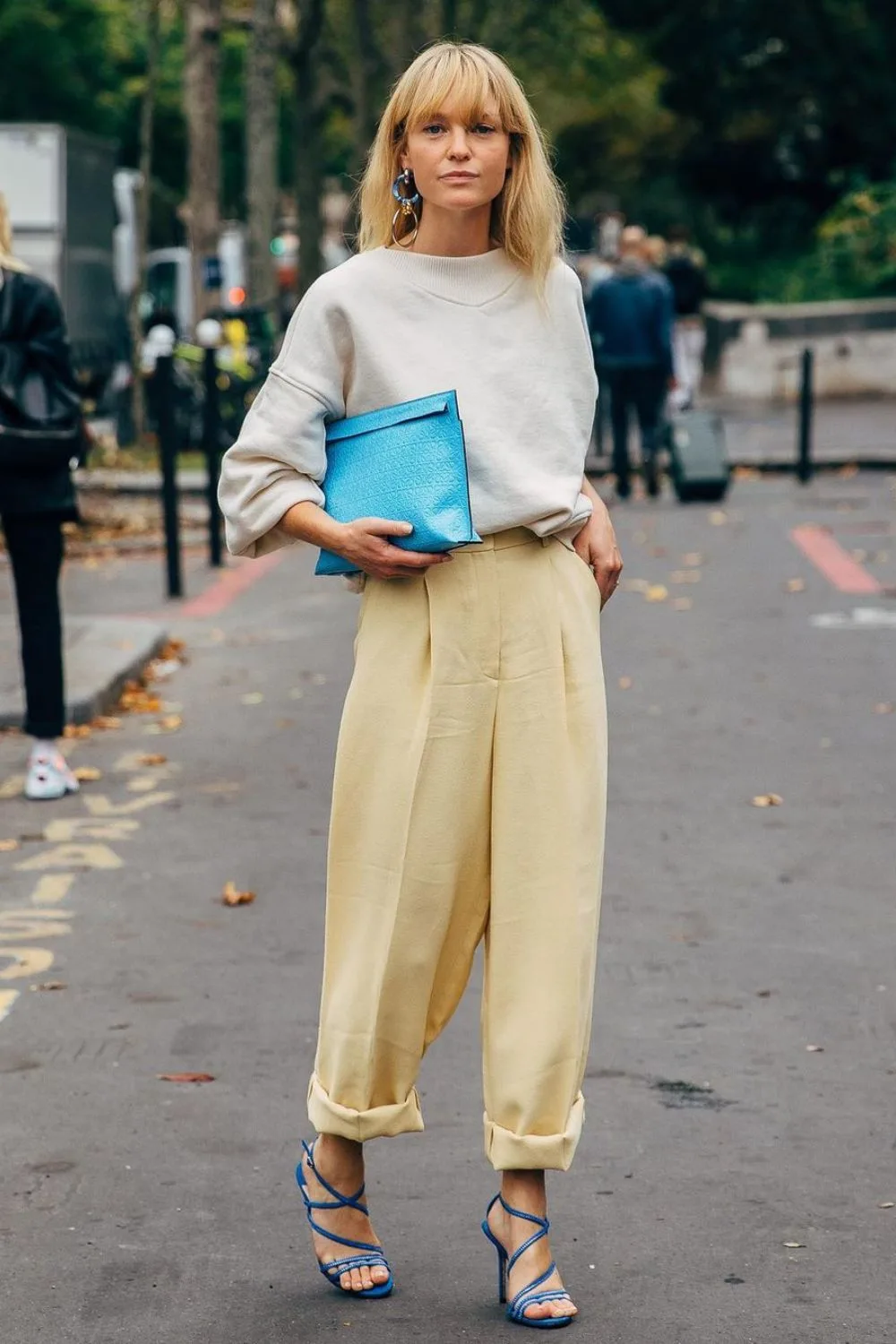 fashion woman look yellow pants