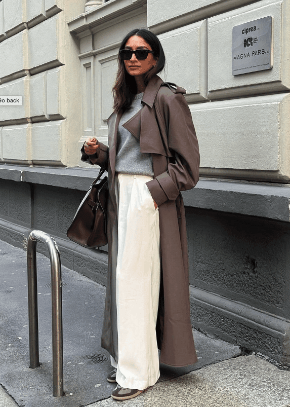 fashion woman look beige coat