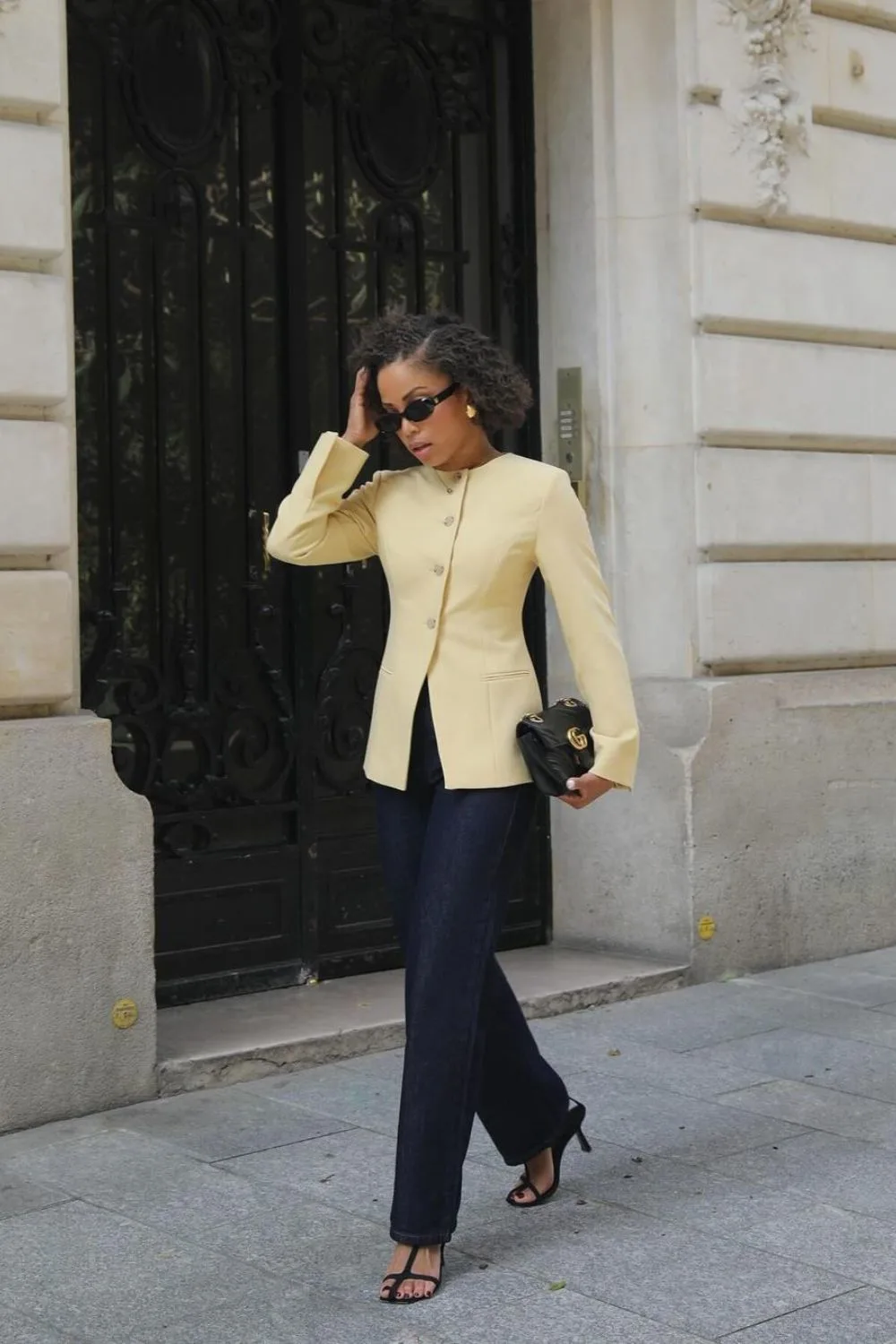 fashion woman look yellow pants