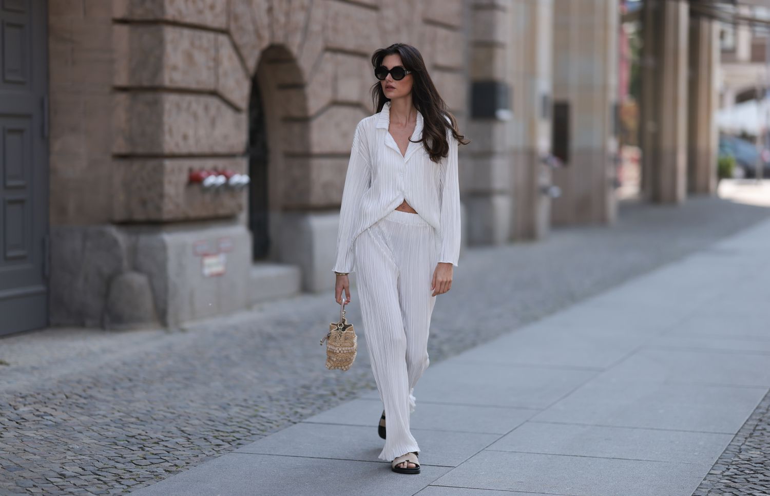 fashion woman look white bag