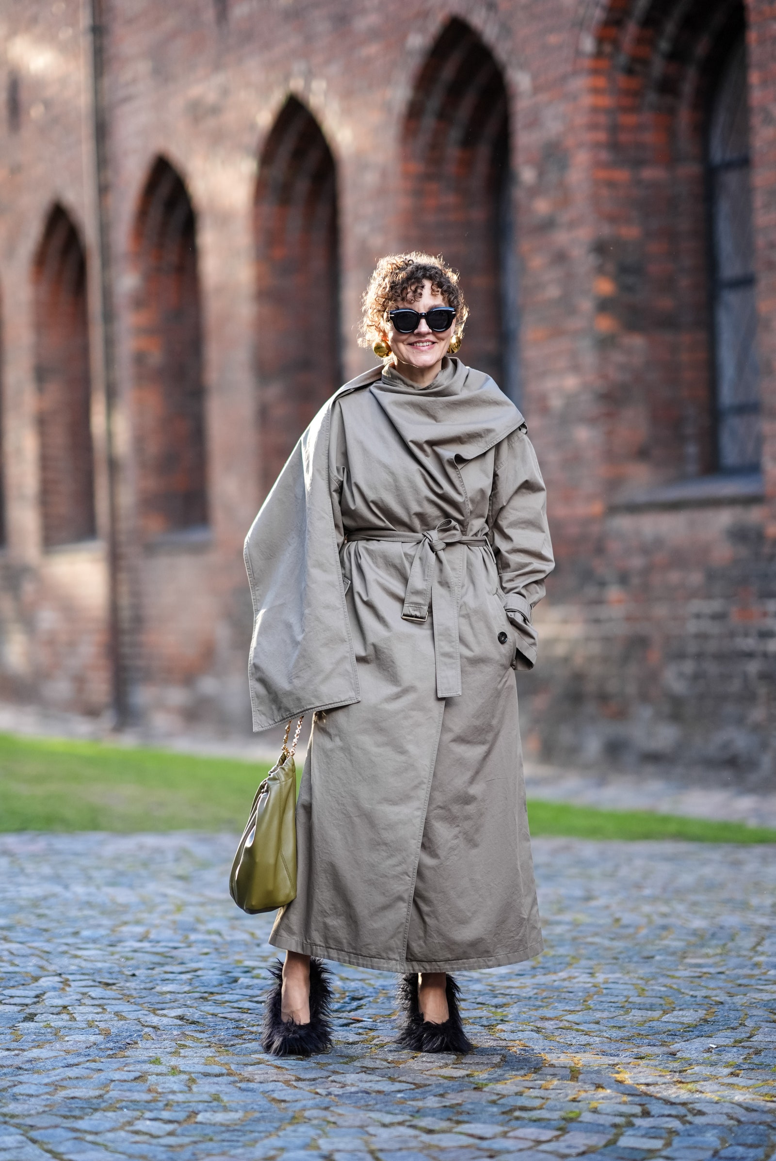 fashion woman look beige coat