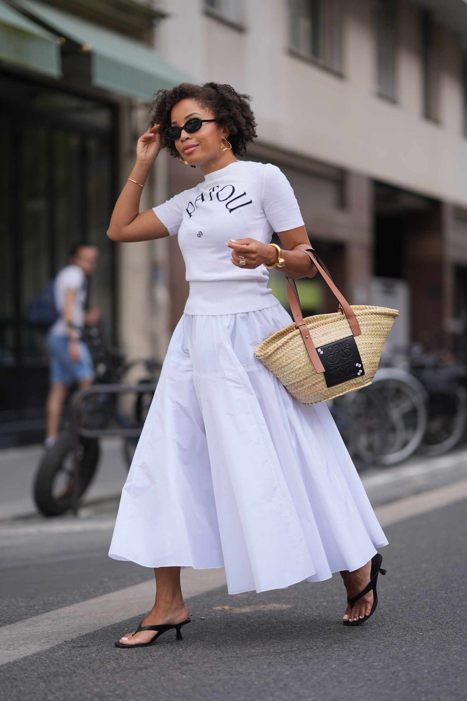 fashion woman look white bag