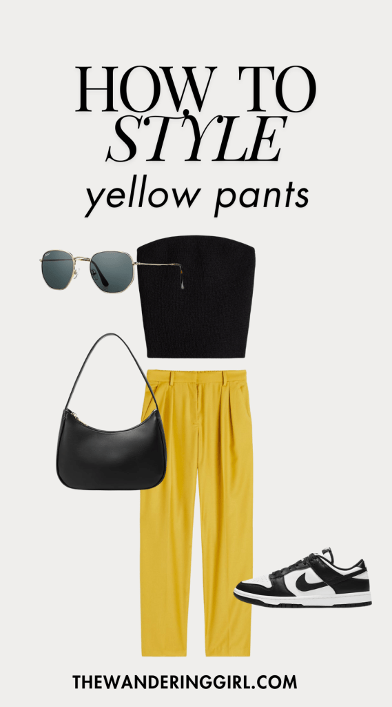 fashion woman look yellow pants