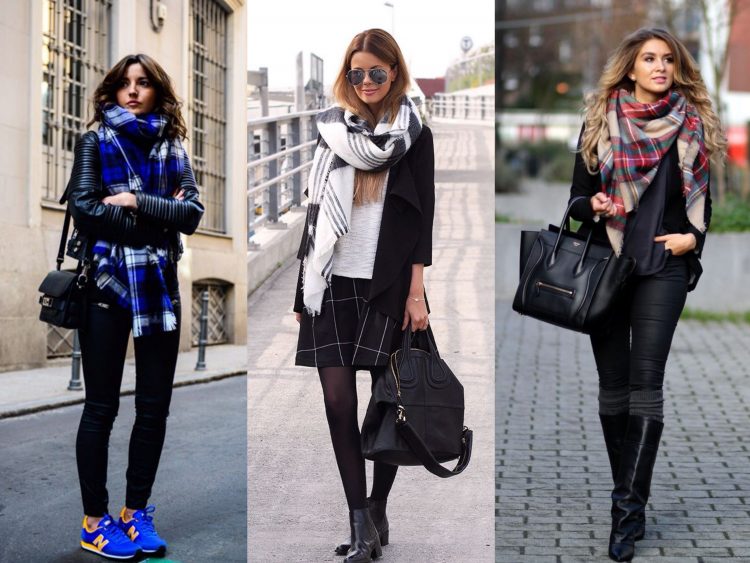 looks com pashmina Feminino