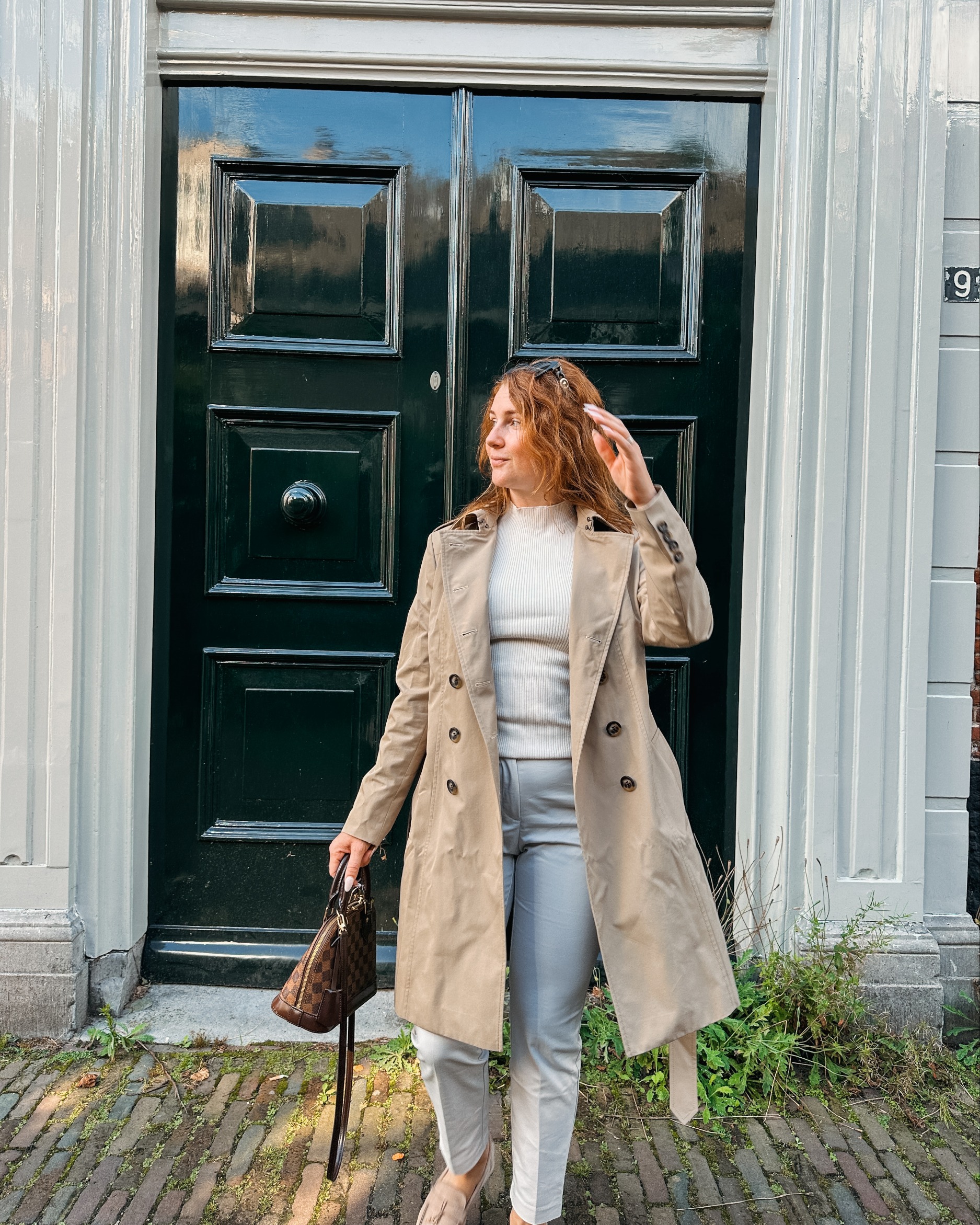 fashion woman look beige coat