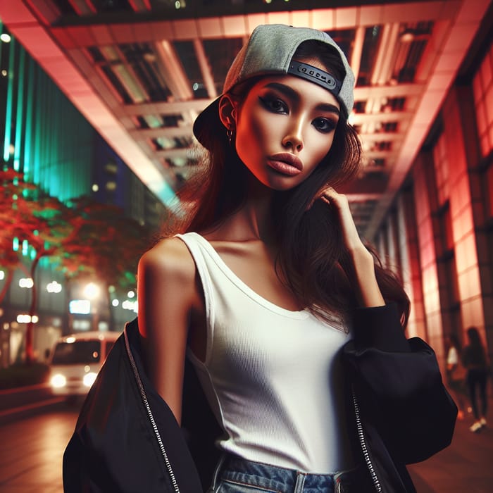 fashion woman look with cap