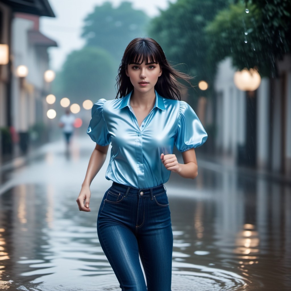 fashion woman look rain