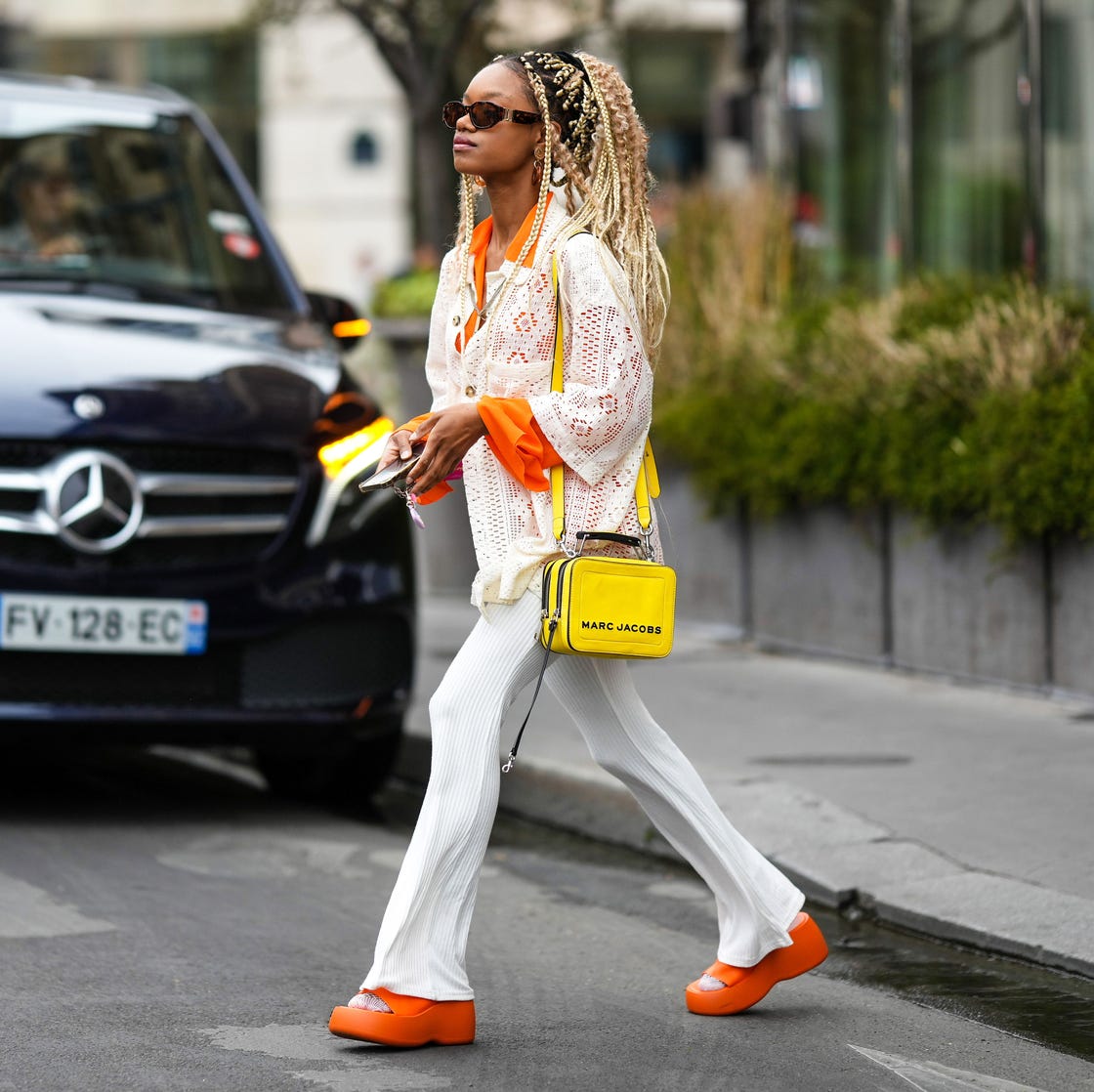 fashion woman look with flatform