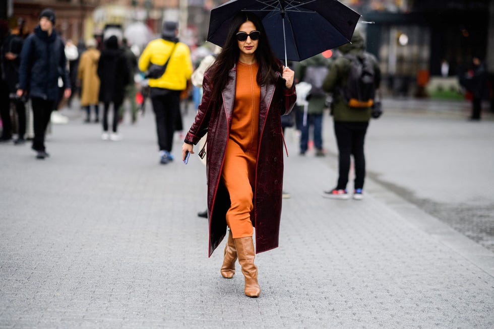 fashion woman look rain