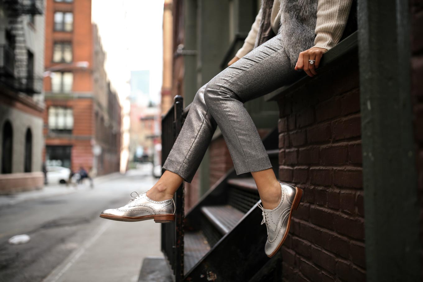 fashion woman look with oxfords