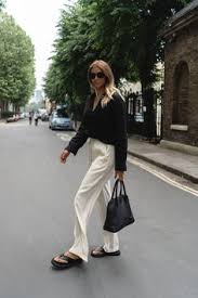 fashion woman look off white pants