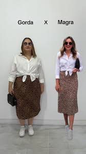 look saia de onça Feminino