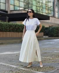 fashion woman look total white