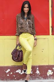 fashion woman look yellow pants