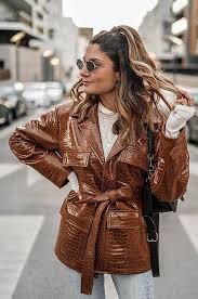 fashion woman look leather