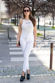 fashion woman look total white