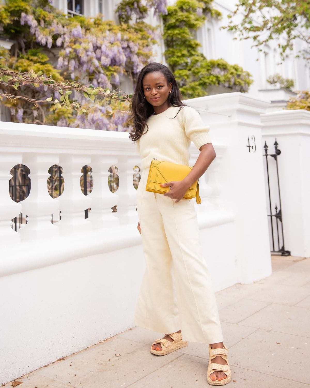 fashion woman look yellow pants