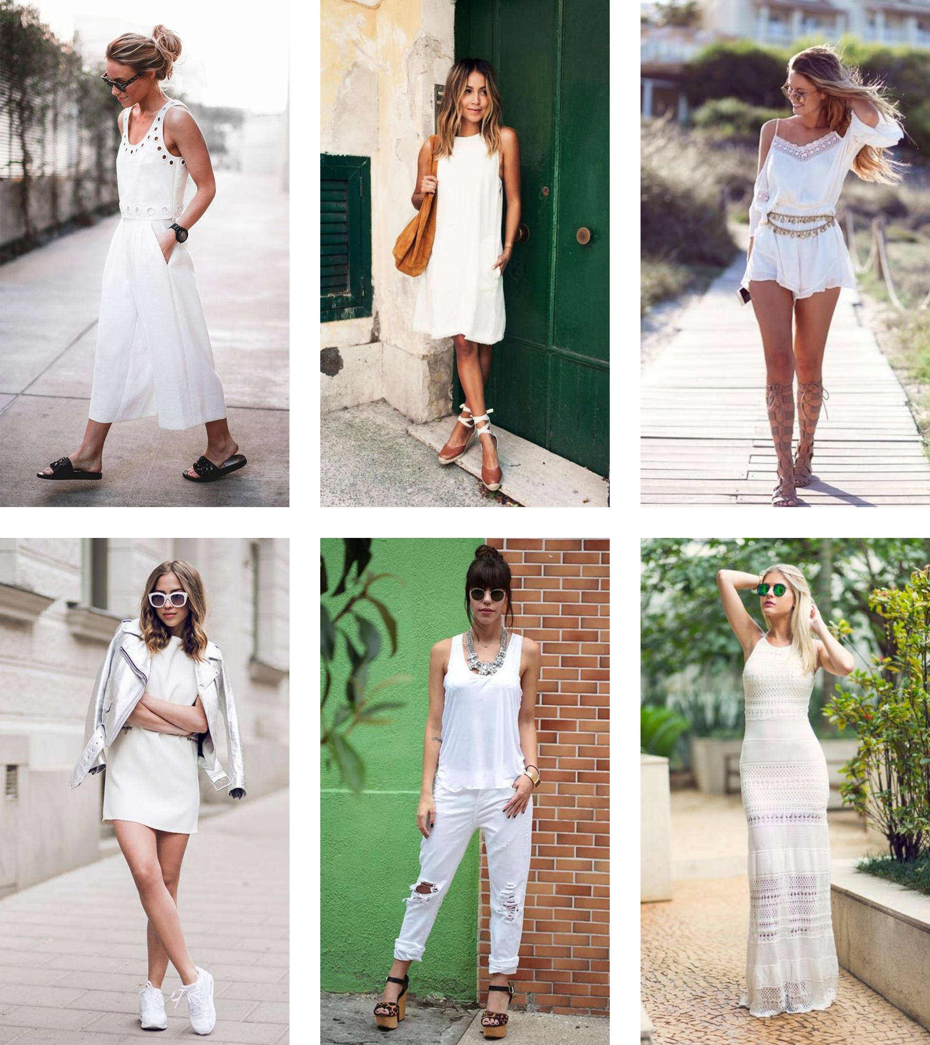 look total white Feminino