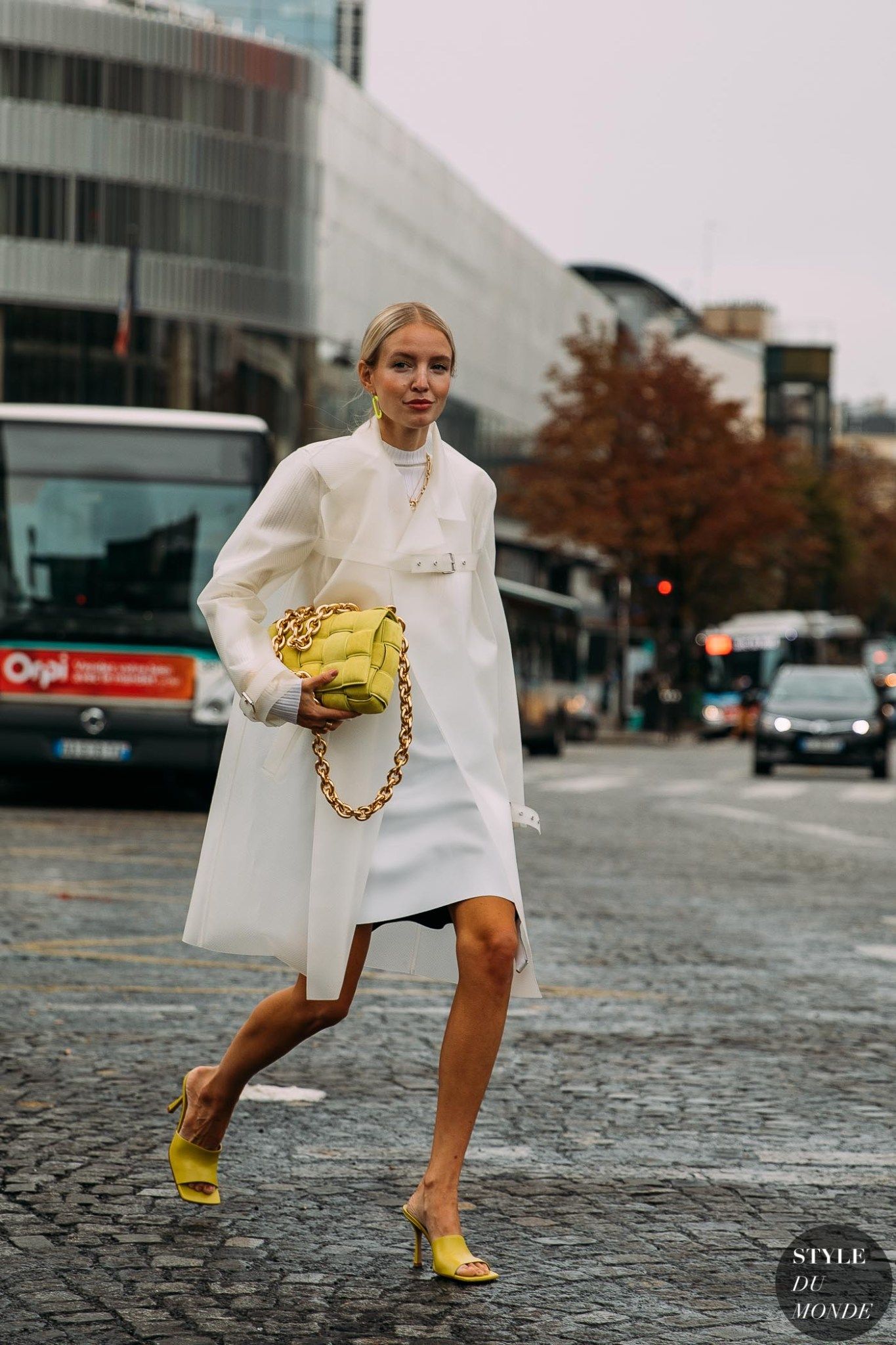 fashion woman look total white