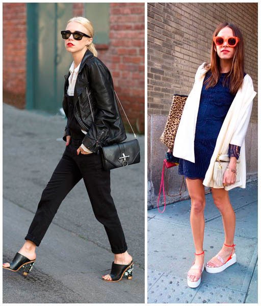 fashion woman look with flatform