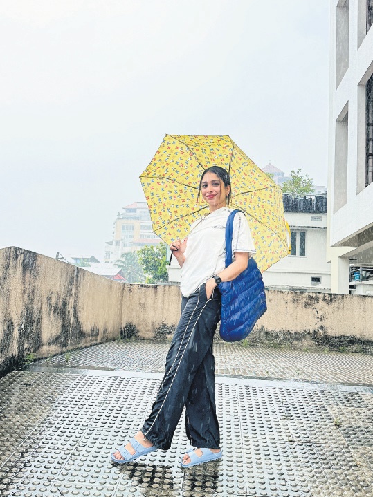 fashion woman look rain