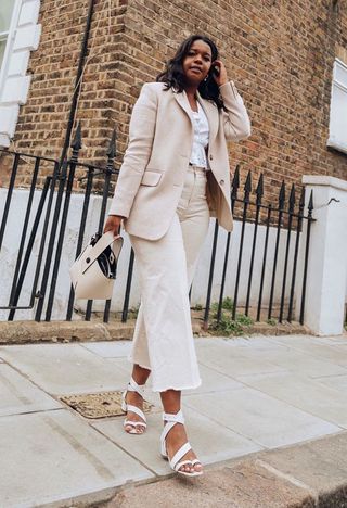 fashion woman look off white pants