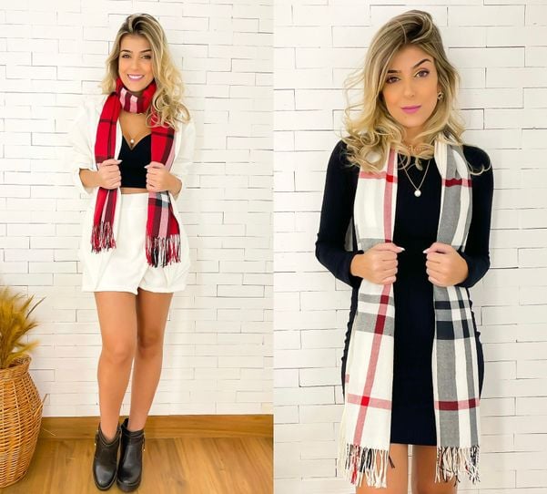 looks com pashmina Feminino