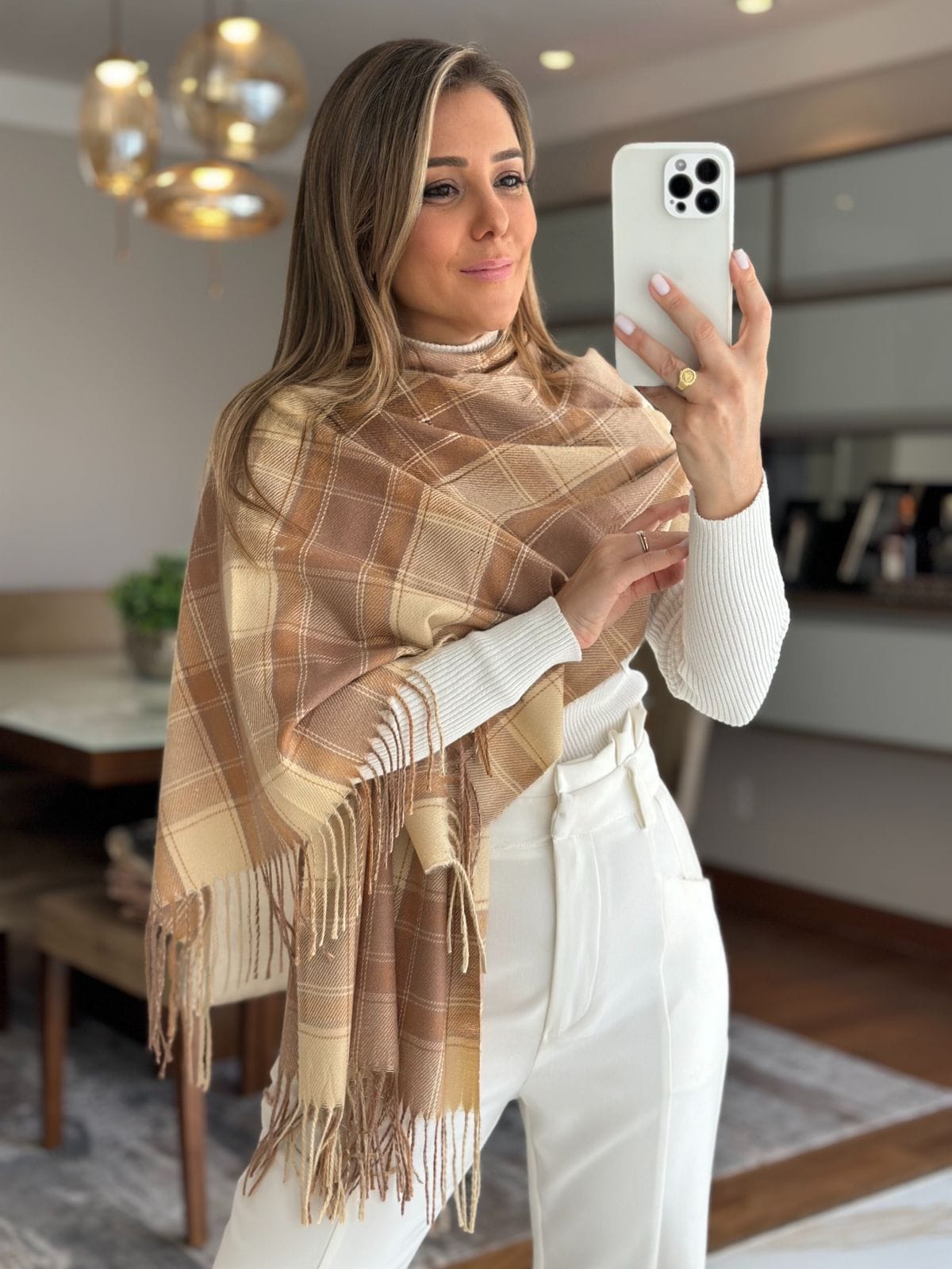 looks com pashmina Feminino