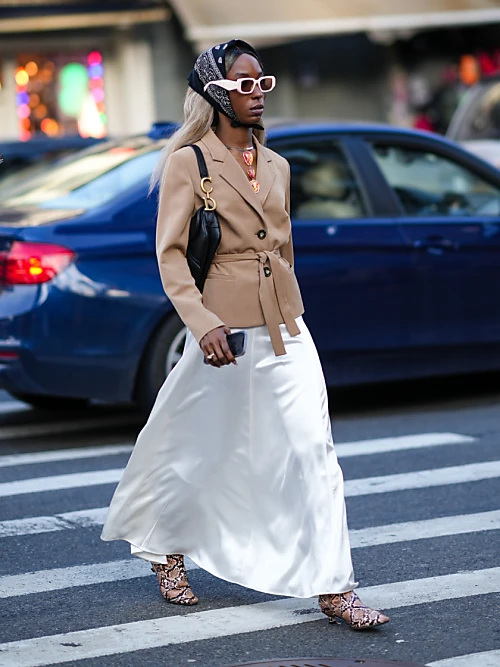 fashion woman look beige coat