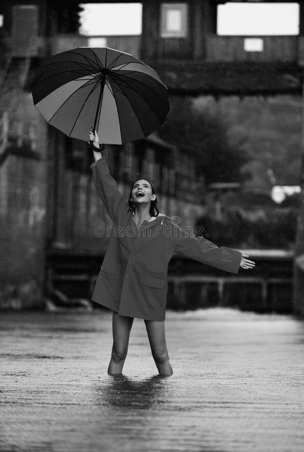 fashion woman look rain