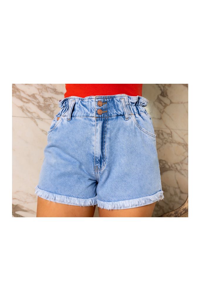 look com short azul Feminino