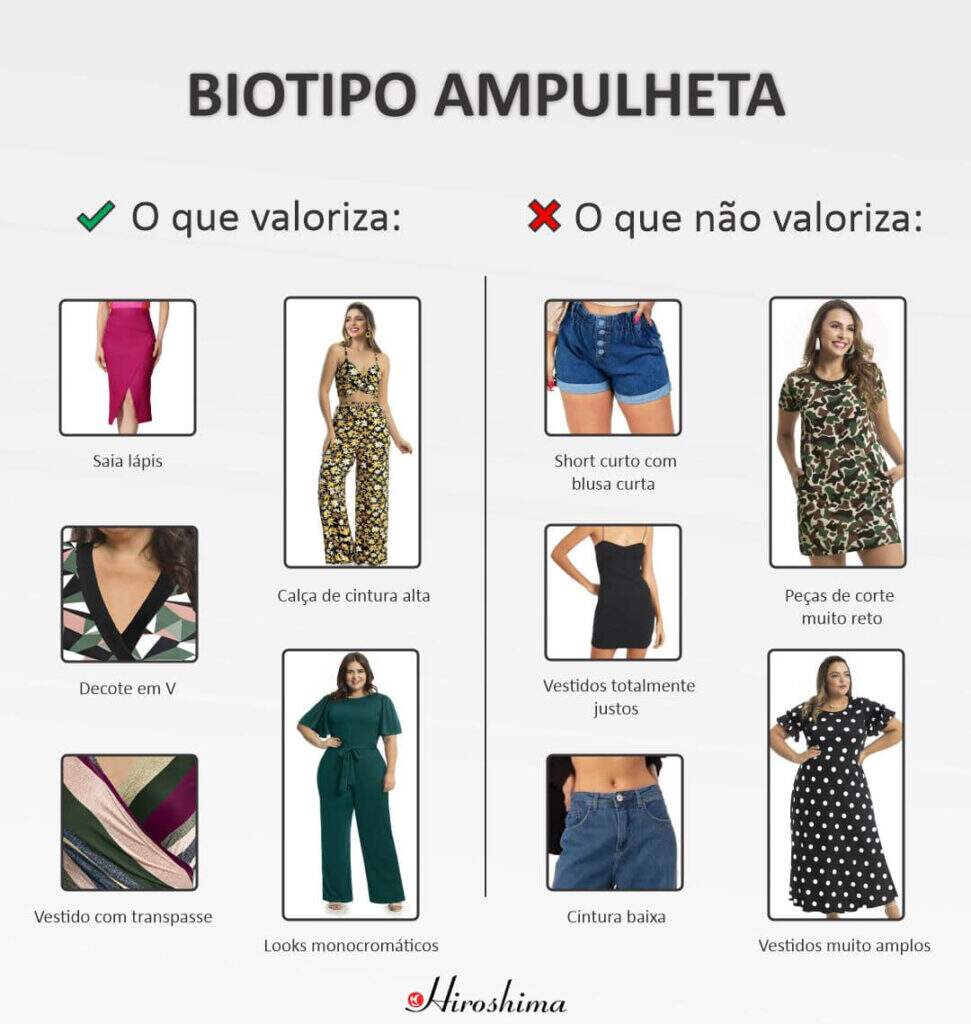 look para corpo ampulheta Feminino