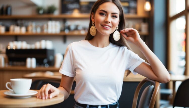 Como usar maxi brincos em looks básicos?