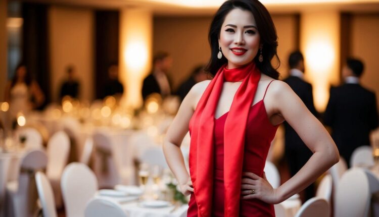 Quais lenços combinam com vestidos elegantes?